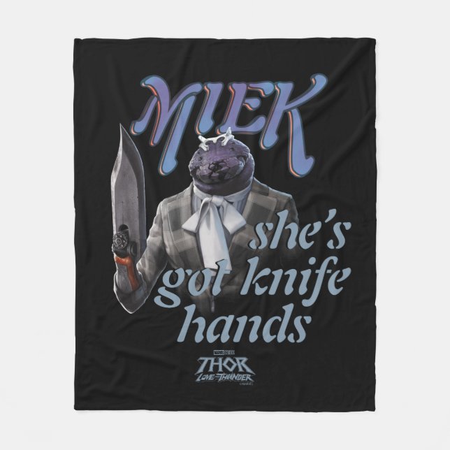 Miek - She's Got Knife Hands Fleece Blanket (Front)