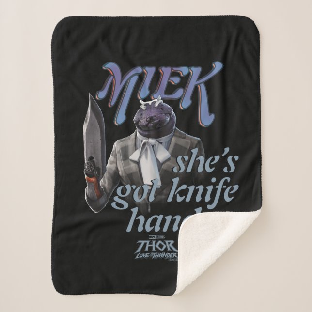 Miek - She's Got Knife Hands Sherpa Blanket (Front)