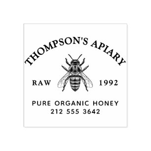 Miel Beille Vintage Family Name Rubber Stamp