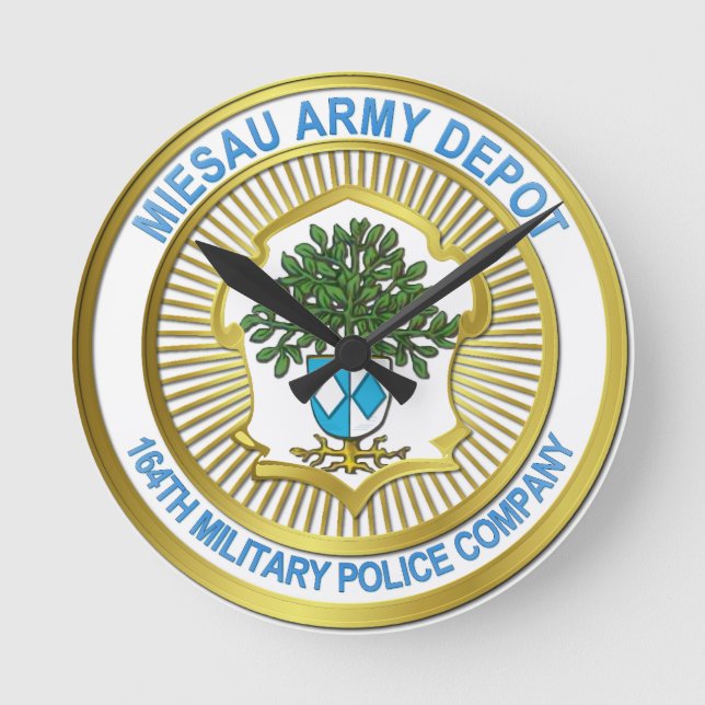 Miesau Coat of Arms Round Clock (Front)