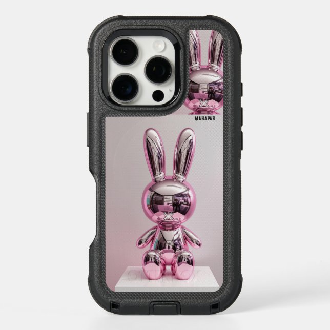 Miffy in Chrome: Pink Dreams & Silver Gleam Otterbox iPhone Case (Back)