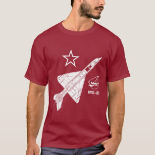 Mig-21 Fishbed (Small logo) - Mig21 Russian Fighter Plane - T-Shirt