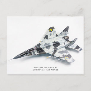 Mig-29 Fulcrum C Ukrainian Air Force Postcard