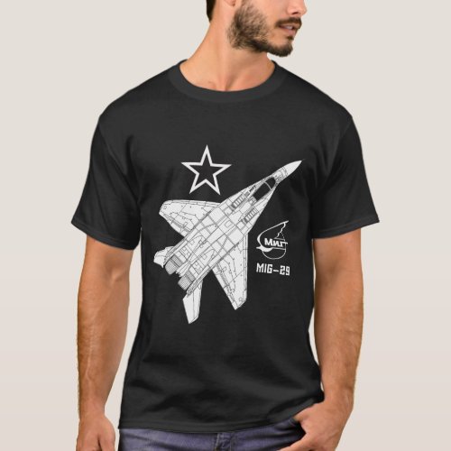 Mig_29 Fulcrum Russian Jet Fighter T_Shirt