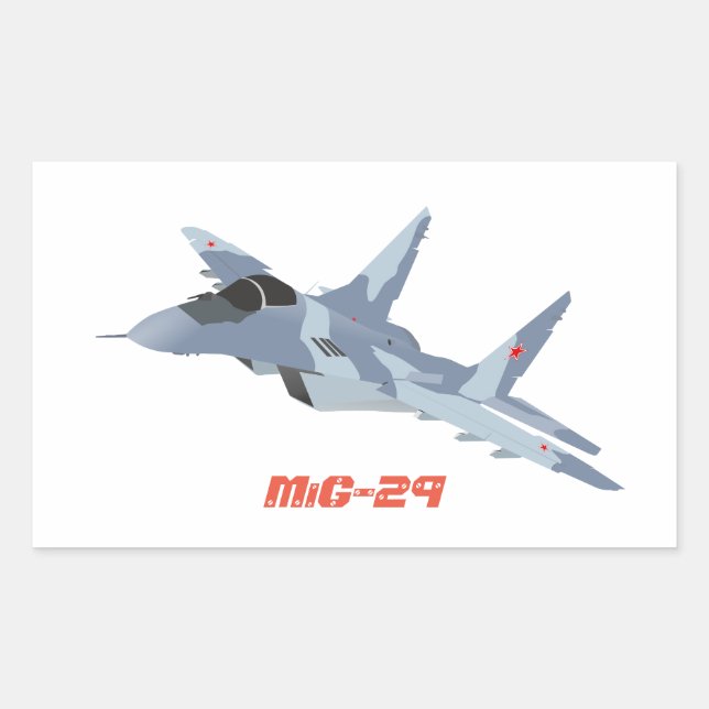 MiG-29 Jet Fighter Sticker (Front)