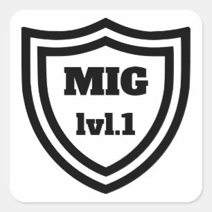 MIG lvl.1 Welding Shield Welder Achievement Square Sticker
