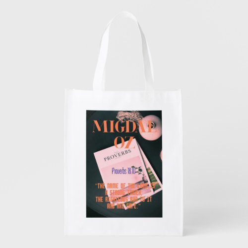 Migdal_Oz Proverbs 1810 reusable Tote bag