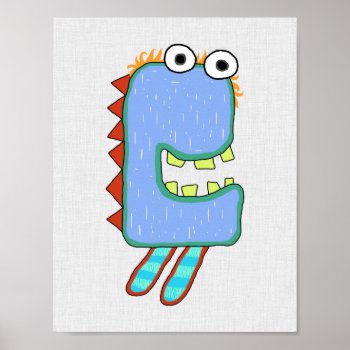 Miggy Monster Poster by FoxAndNod at Zazzle