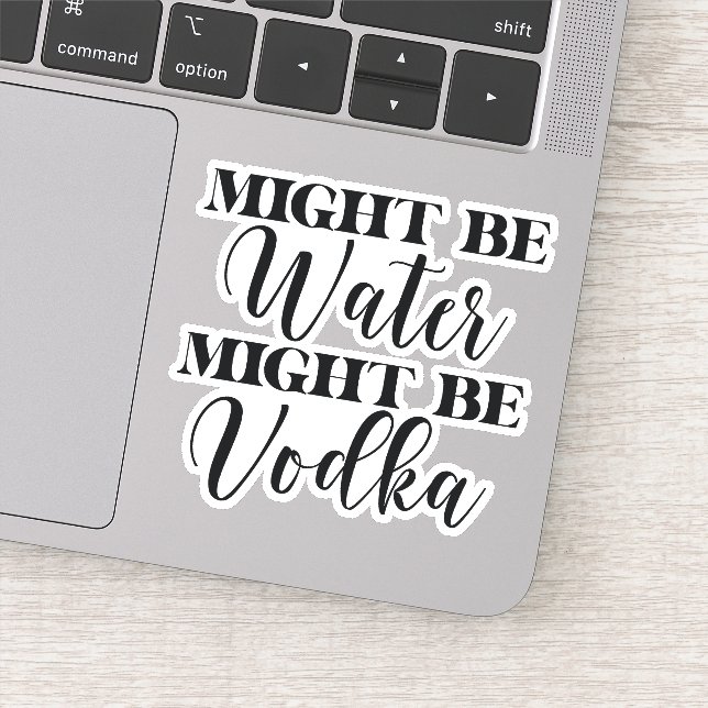 Might be water might be vodka sticker (Detail)