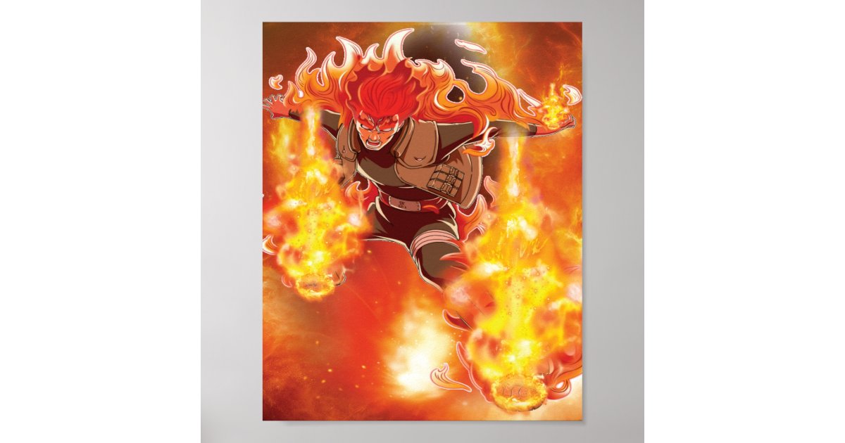 Might Guy 8th Gate Poster Zazzle