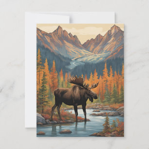Might moose mountain note card