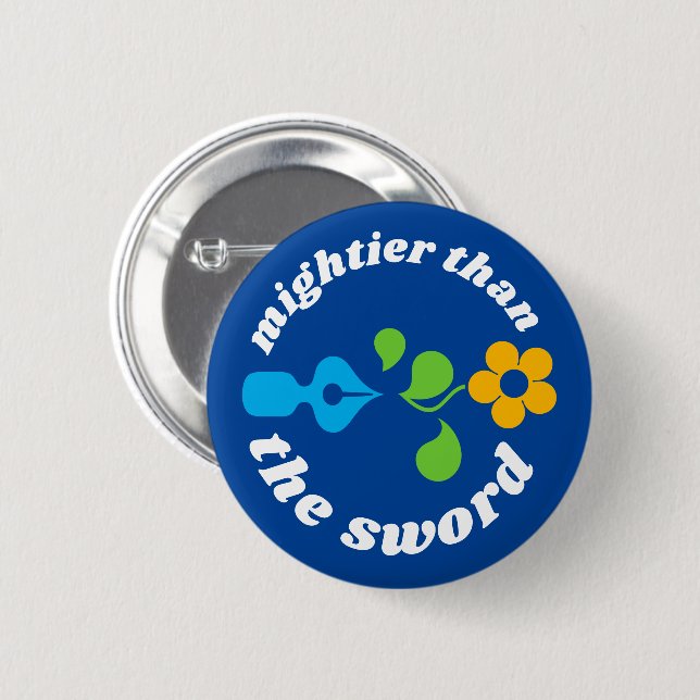 Mightier than the Sword Button (Front & Back)