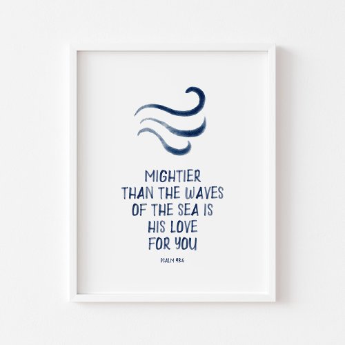 mightier than the waves nursery print