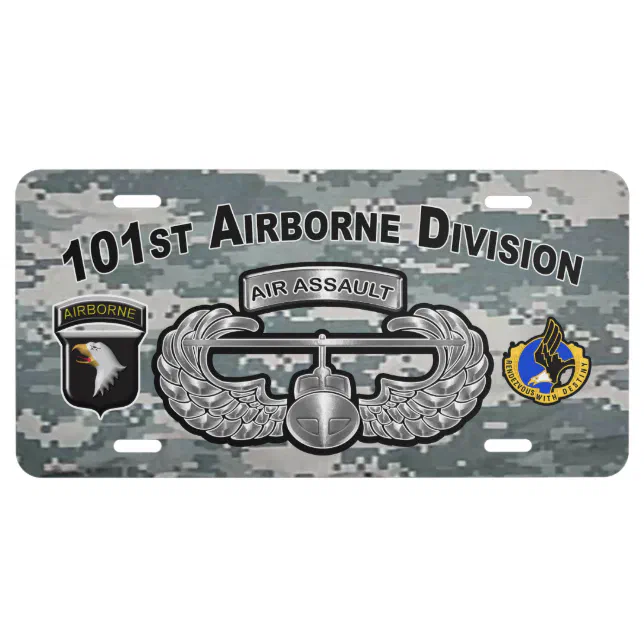 Mighty 101st Airborne Division Air Assault License Plate | Zazzle