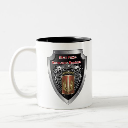 Mighty 18th Field Artillery Brigade Airborne Two_Tone Coffee Mug