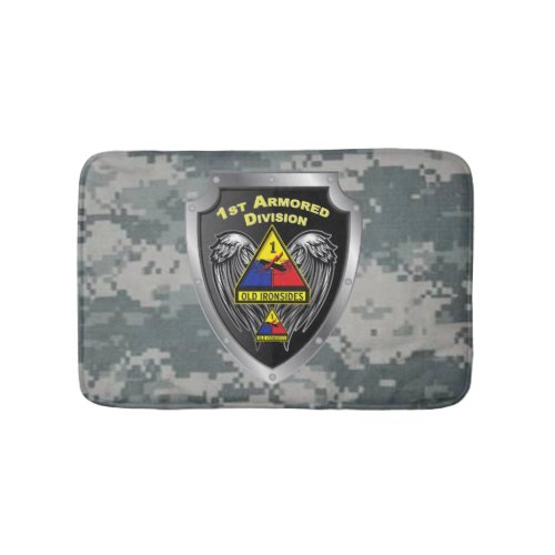 Mighty 1st Armored Division Old Ironsides Bath Mat