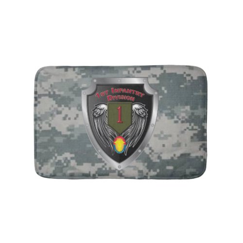 Mighty 1st Infantry Div Big Red One Bath Mat