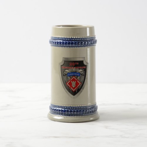 Mighty 20th Engineer Brigade_Airborne Beer Stein