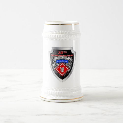 Mighty 20th Engineer Brigade_Airborne Beer Stein