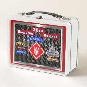 Mighty 20th Engineer Brigade-Airborne Metal Lunch Box