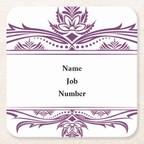 Mighty 35 x 25 Business Card Square Paper Coaster