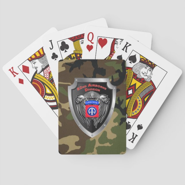Mighty 82nd Airborne Division Poker Cards (Back)