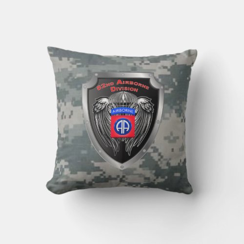 Mighty 82nd Airborne Division Throw Pillow