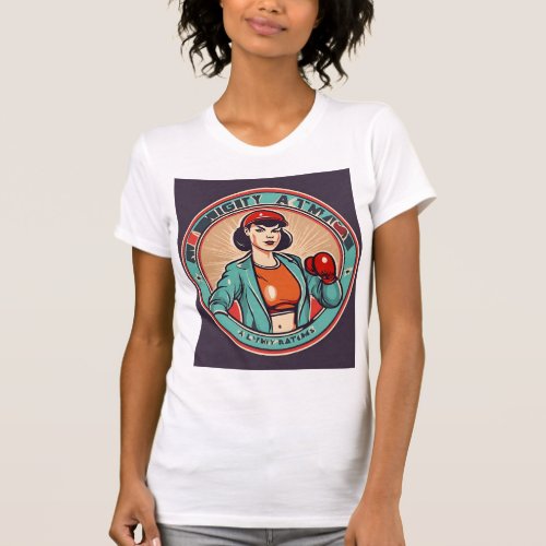 Mighty Atoms Retro_Chic Womens Boxing Apparel T_Shirt