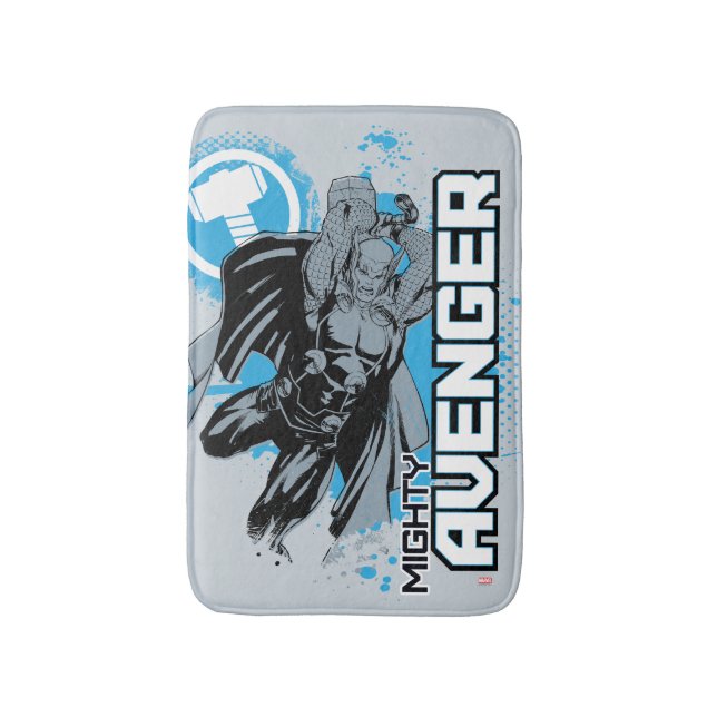 Mighty Avenger Character Graphic Bathroom Mat (Front Vertical)