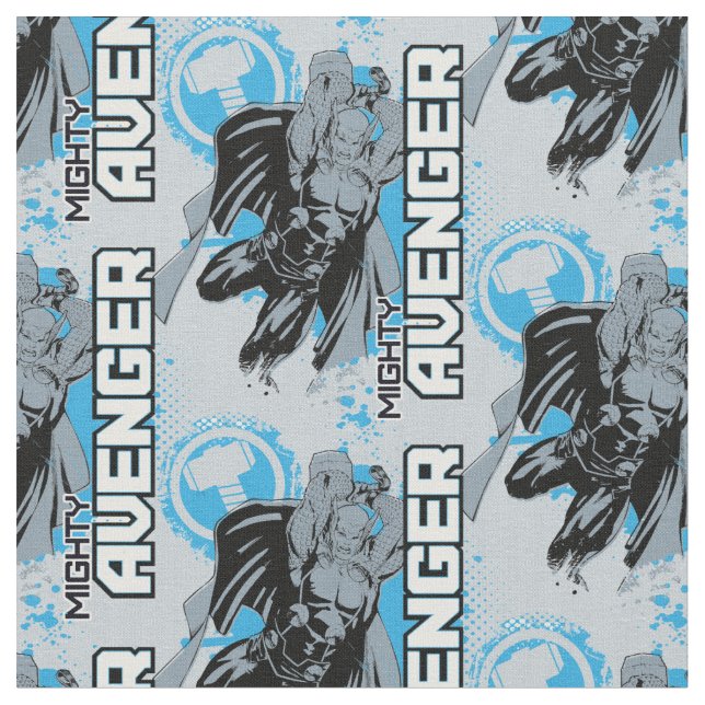 Mighty Avenger Character Graphic Fabric (Close Up)