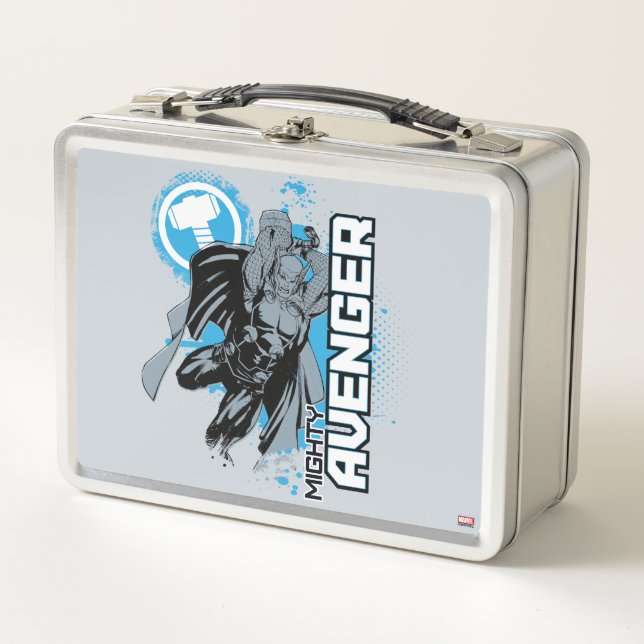 Mighty Avenger Character Graphic Metal Lunch Box (Front)