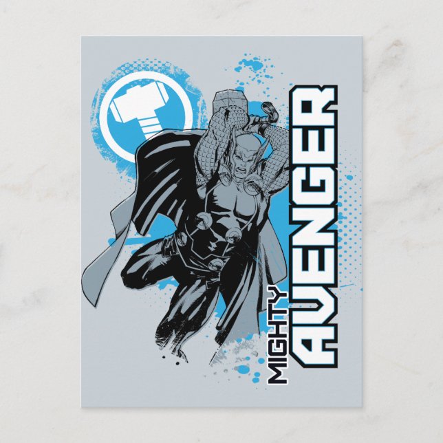 Mighty Avenger Character Graphic Postcard (Front)
