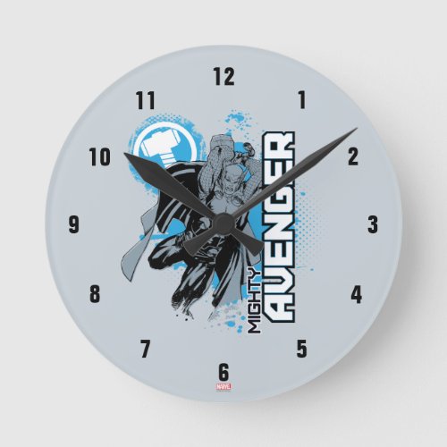 Mighty Avenger Character Graphic Round Clock