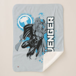 Mighty Avenger Character Graphic Sherpa Blanket