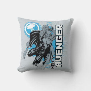 Mighty Avenger Character Graphic Throw Pillow