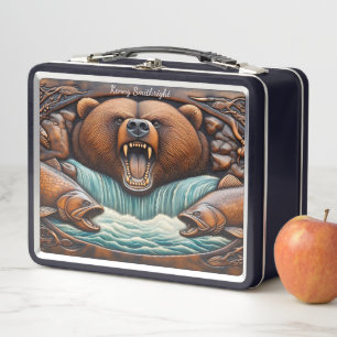 Mighty Bear Clashing with River’s Fury Metal Lunch Box