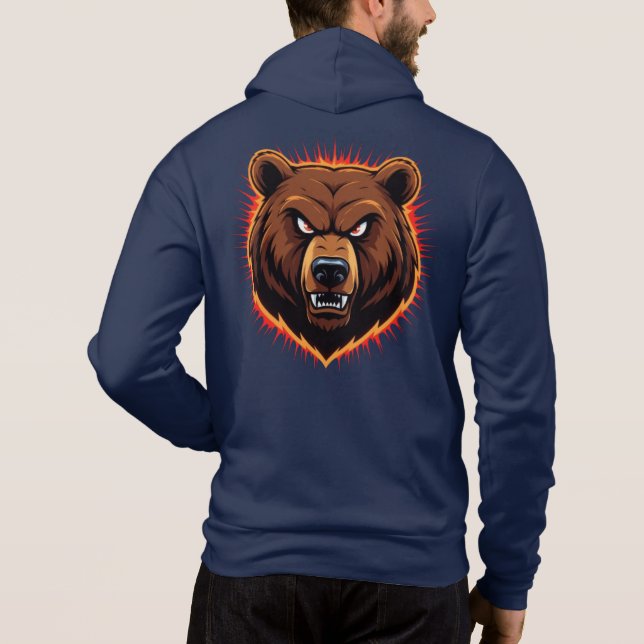 Mighty Bear – Raw Strength of Nature Hoodie (Back)