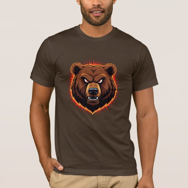 Mighty Bear – Raw Strength of Nature T-Shirt (Front)