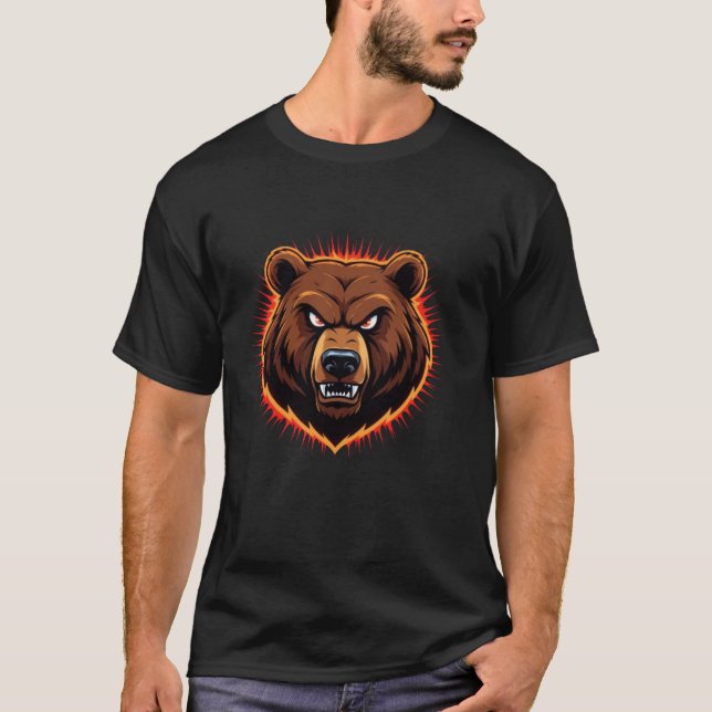 Mighty Bear – Raw Strength of Nature T-Shirt (Front)