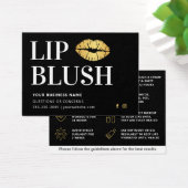 Mighty  Black & Gold Lip Blush Aftercare Card (Desk)