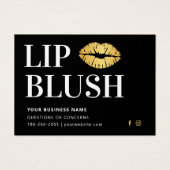 Mighty  Black & Gold Lip Blush Aftercare Card (Front)