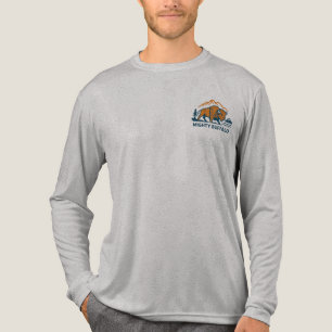 Mighty Buffalo adult long sleeve Tri-Blend Shirt