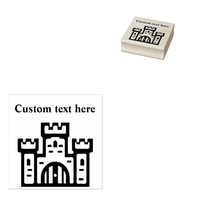 Mighty Castle Custom Rubber Stamp (Stamped)