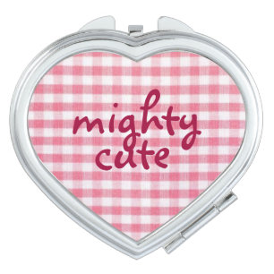 Mighty Cute kawaii heart shaped compact mirror