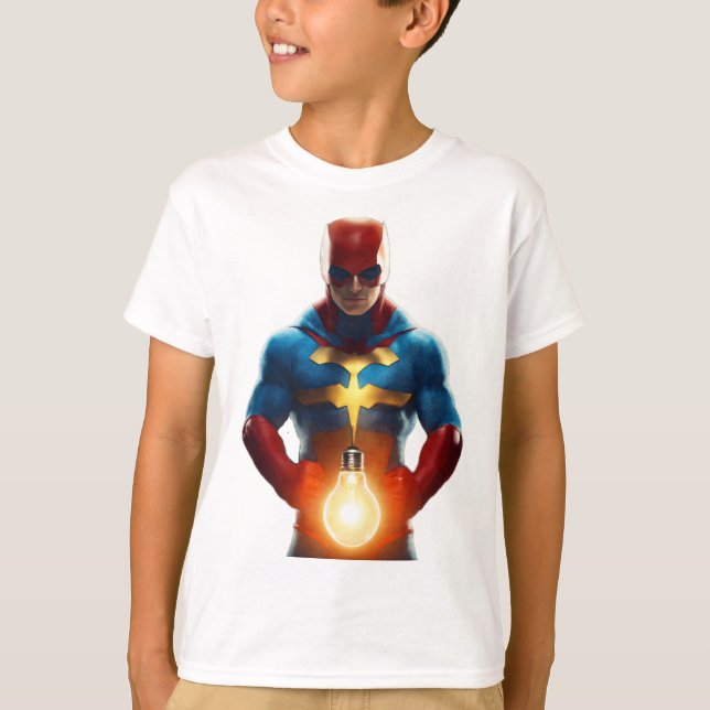 Mighty Defender Superhero T-Shirt (Front)