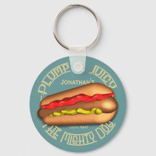 Mighty Dog Hotdog Personalized Keychain