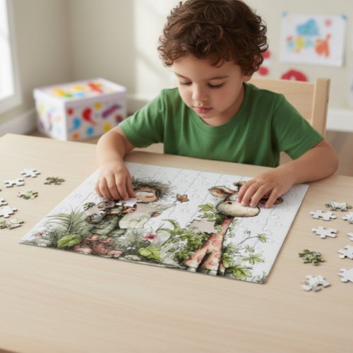 Mighty Explore And His Pet Giraffe  Jigsaw Puzzle