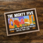 Mighty Five Utah National Parks List Vintage  Poster at Zazzle