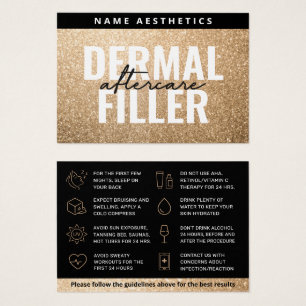 Mighty Glitter Gold Dermal Filler Aftercare Card