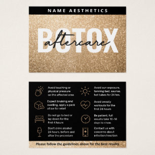 Mighty Glitter Gold Dermal Filler Aftercare Card